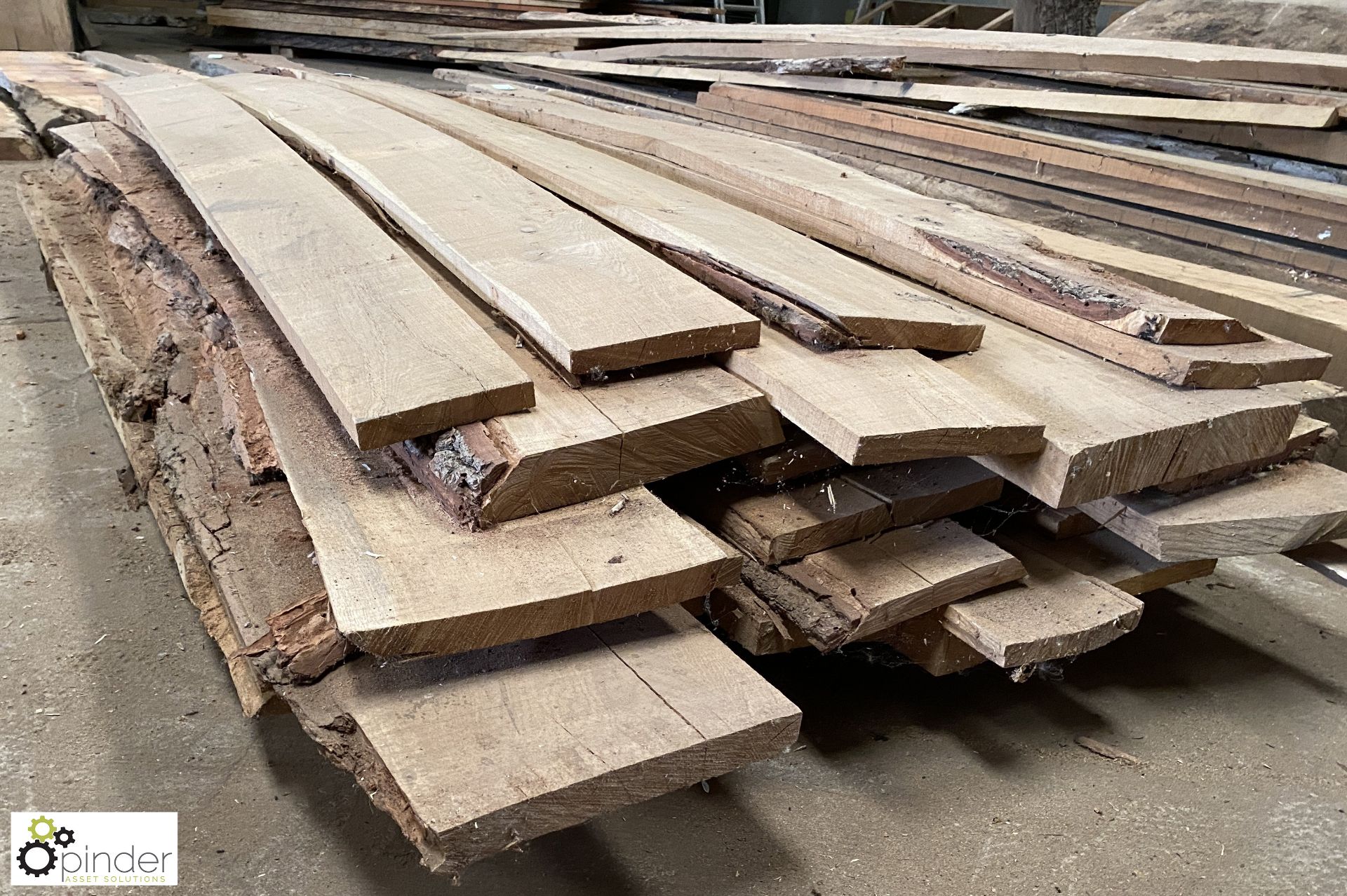 Quantity air dried Oak Boards, 2200mm long, various thicknesses and widths - Image 5 of 6