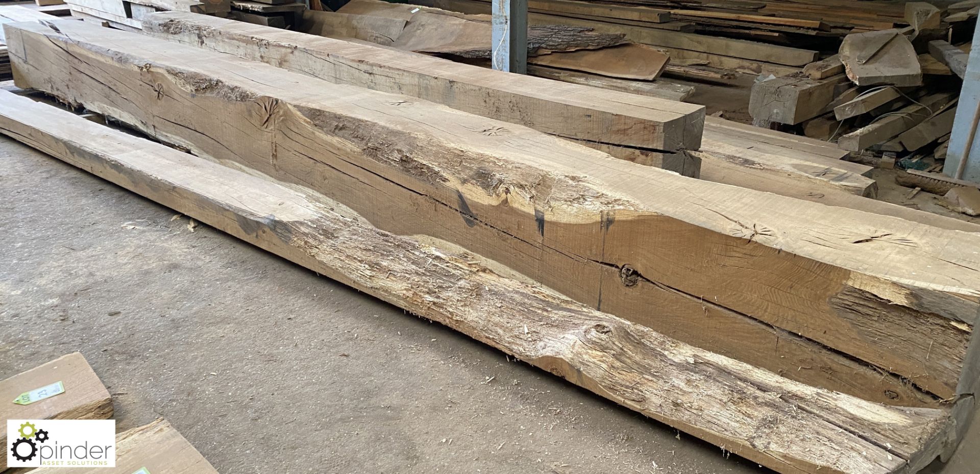 Air dried Oak Beam, 6400mm x 500mm x 470mm - Image 8 of 9