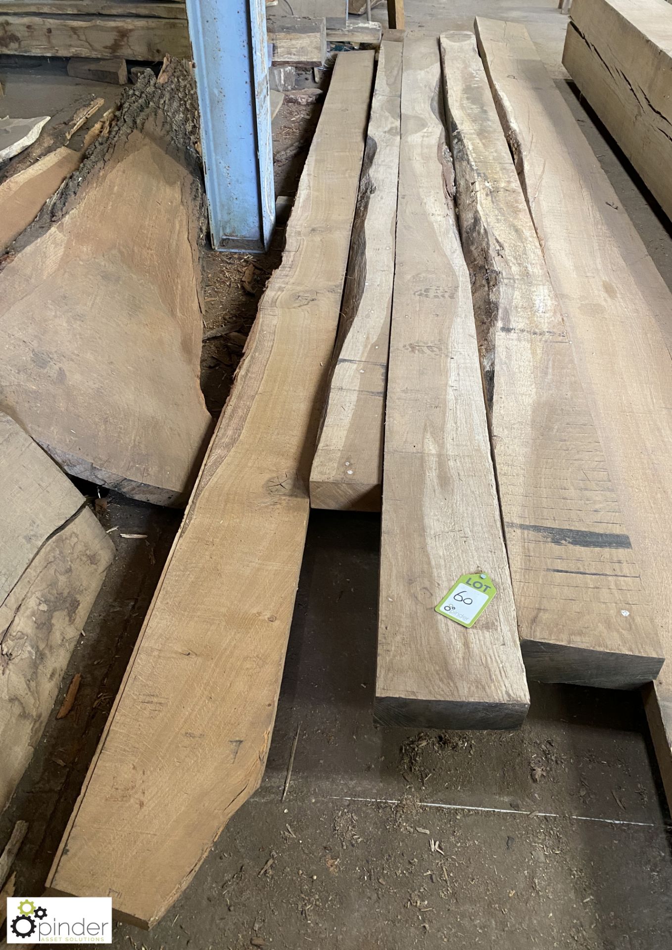 3 various air dried Oak Beams, 5100mm x 220mm x 100mm, 5100mm x 220mm x 75mm and 4500mm x 145mm x