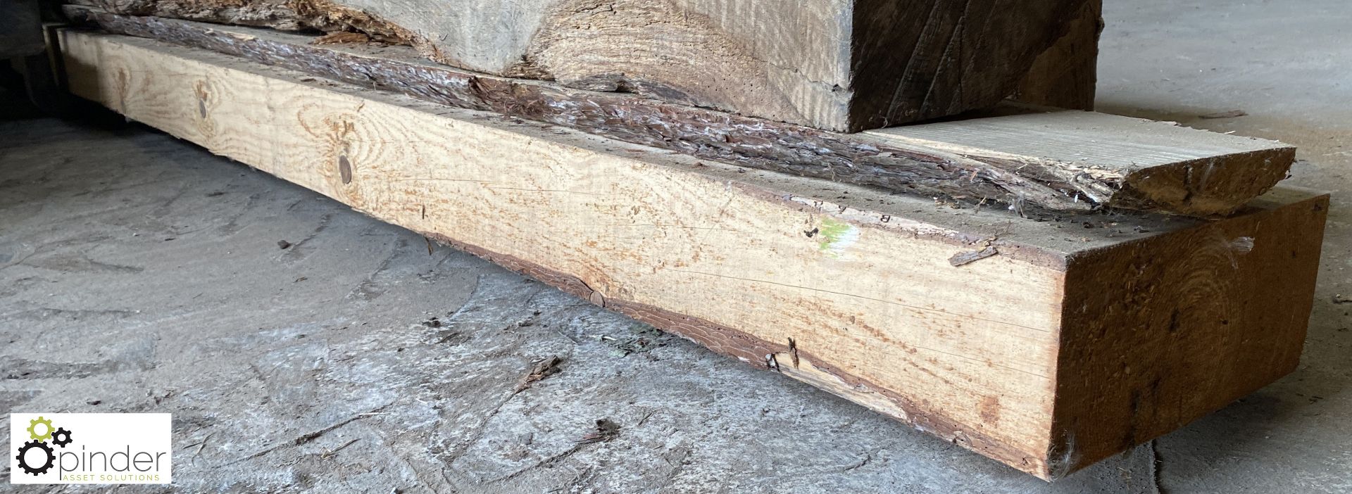 Air dried Softwood Beam, 6080mm x 370mm x 150mm and air dried Softwood Board, 6060mm x 350mm x 50mm - Image 4 of 5
