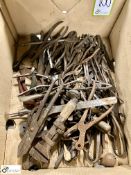 Quantity various Plyers, Snips, Punches, etc, to box