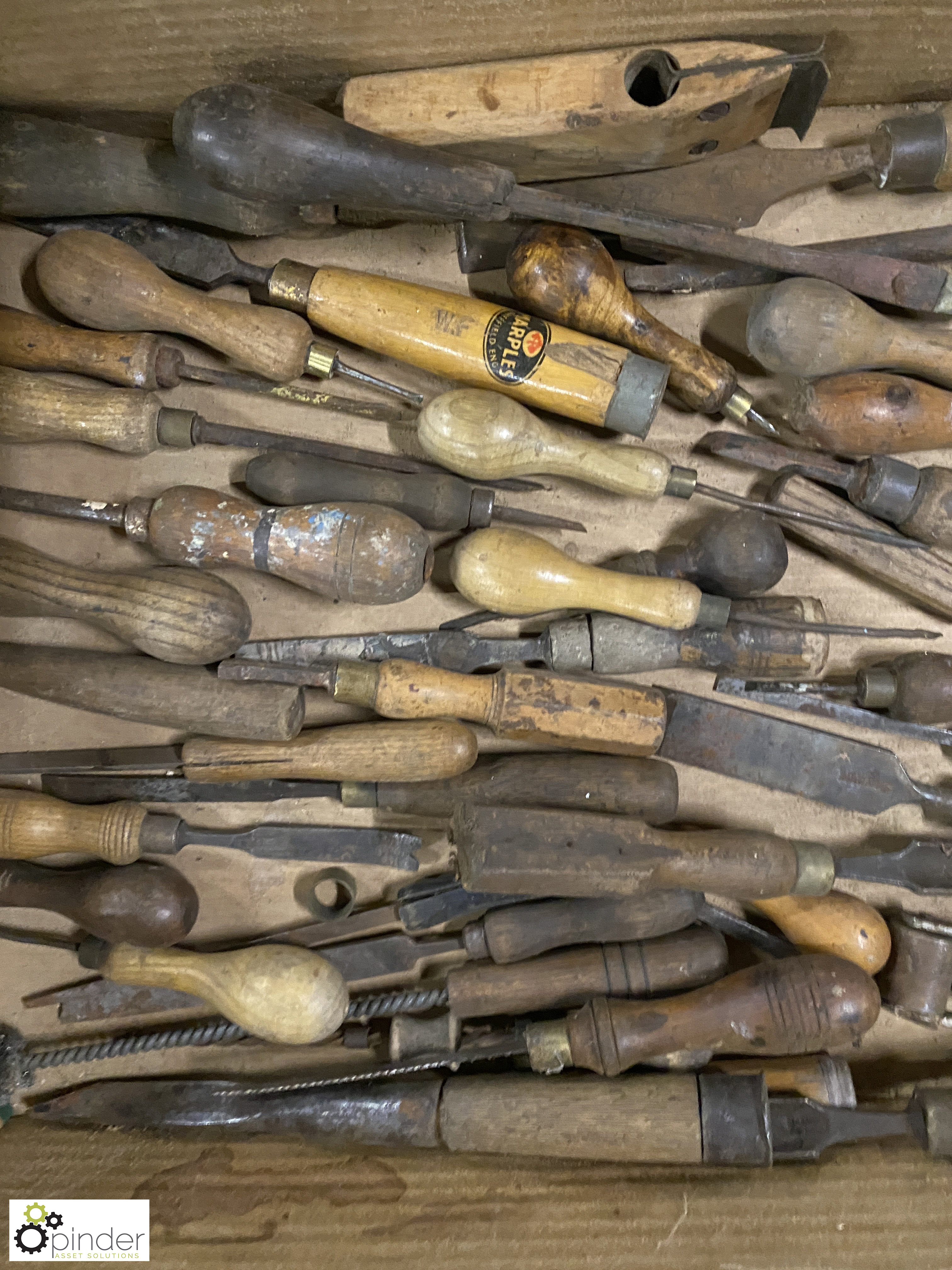 Quantity various Chisels, Bradawls, to tray - Image 4 of 7