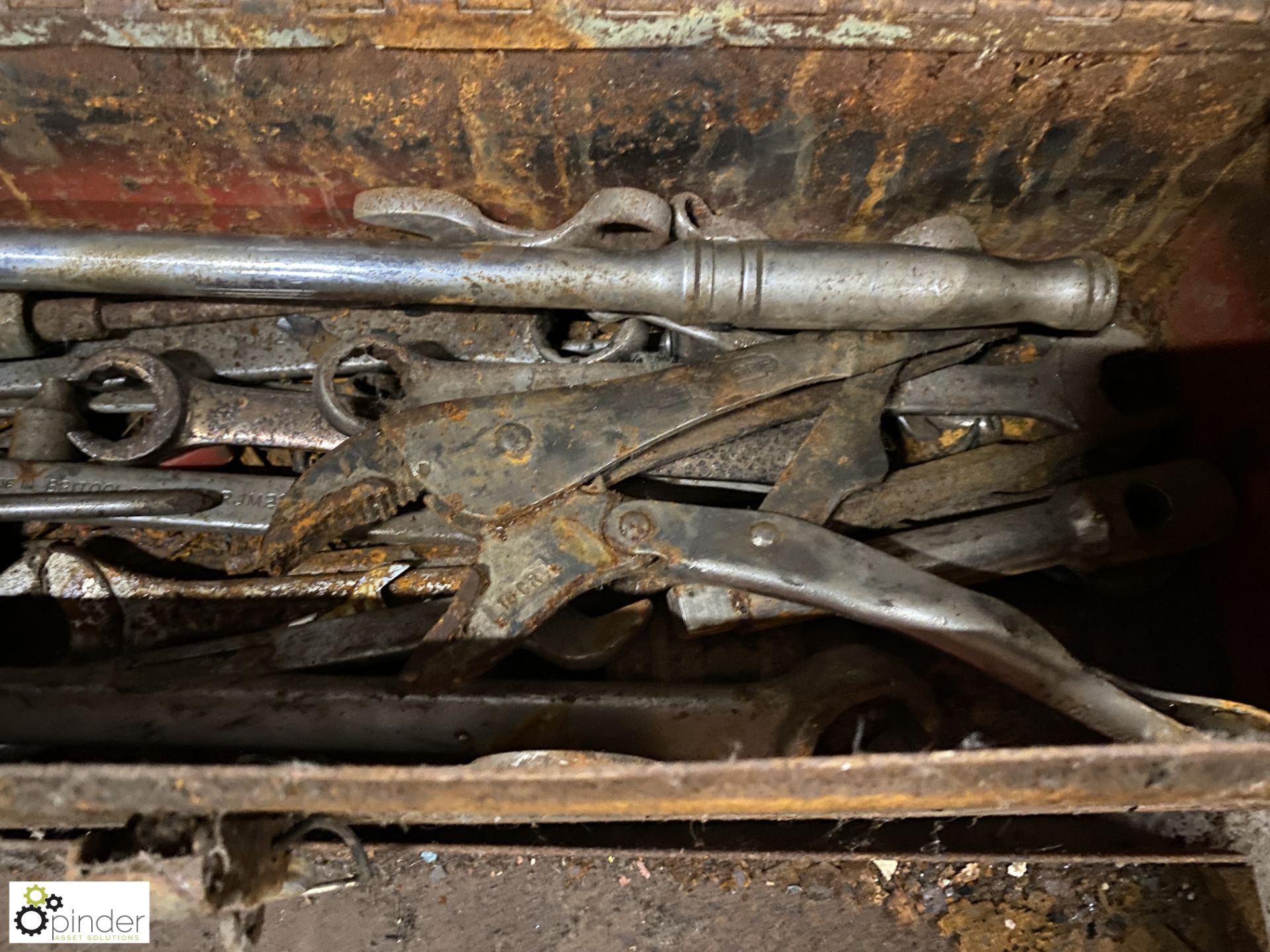 2 steel Tool Boxes and Contents, including socket wrenches, mole grips, spanners - Image 6 of 7