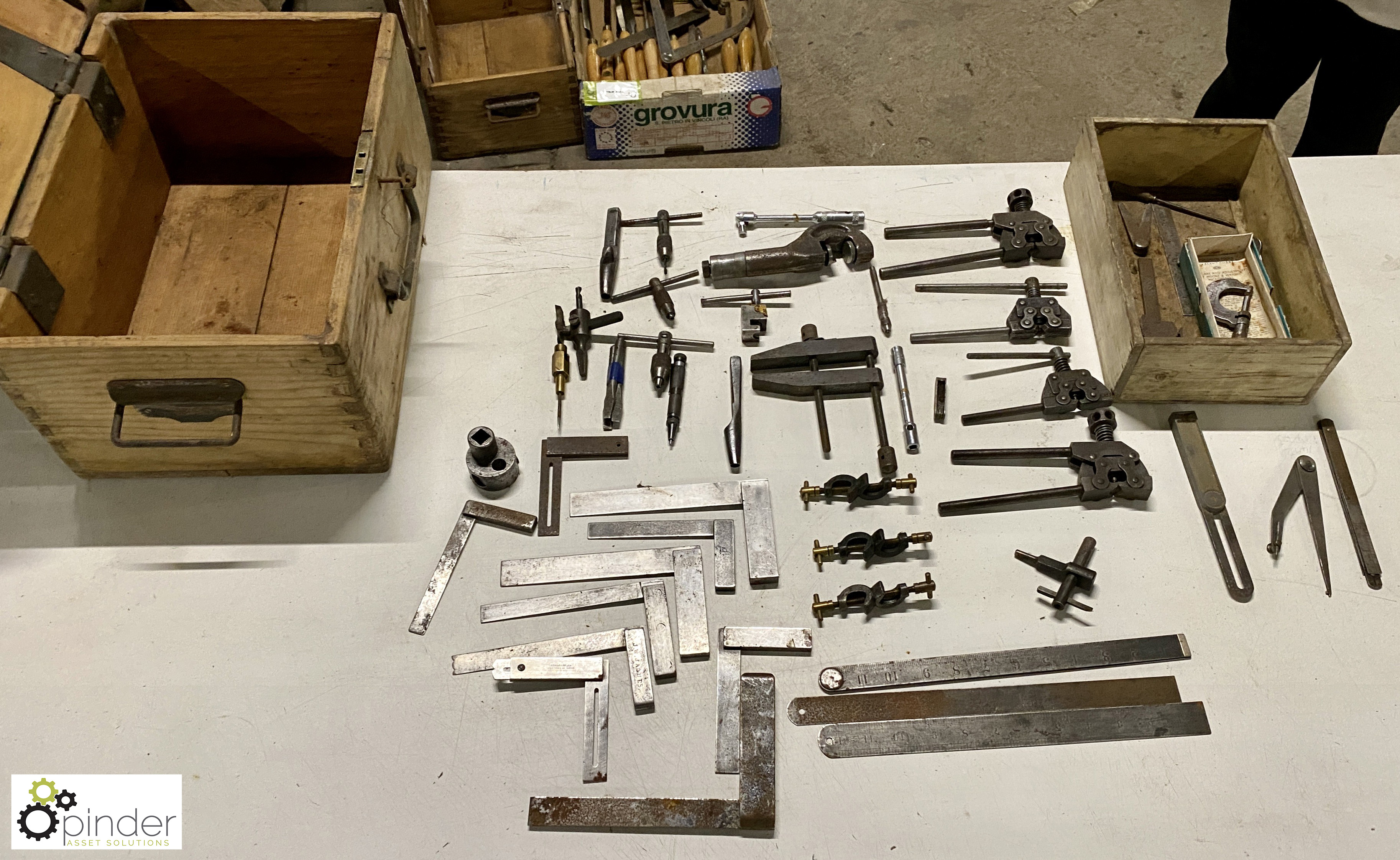 Quantity various Engineering Tooling including punches, nut splitters, rules, micrometer, to and - Image 2 of 12