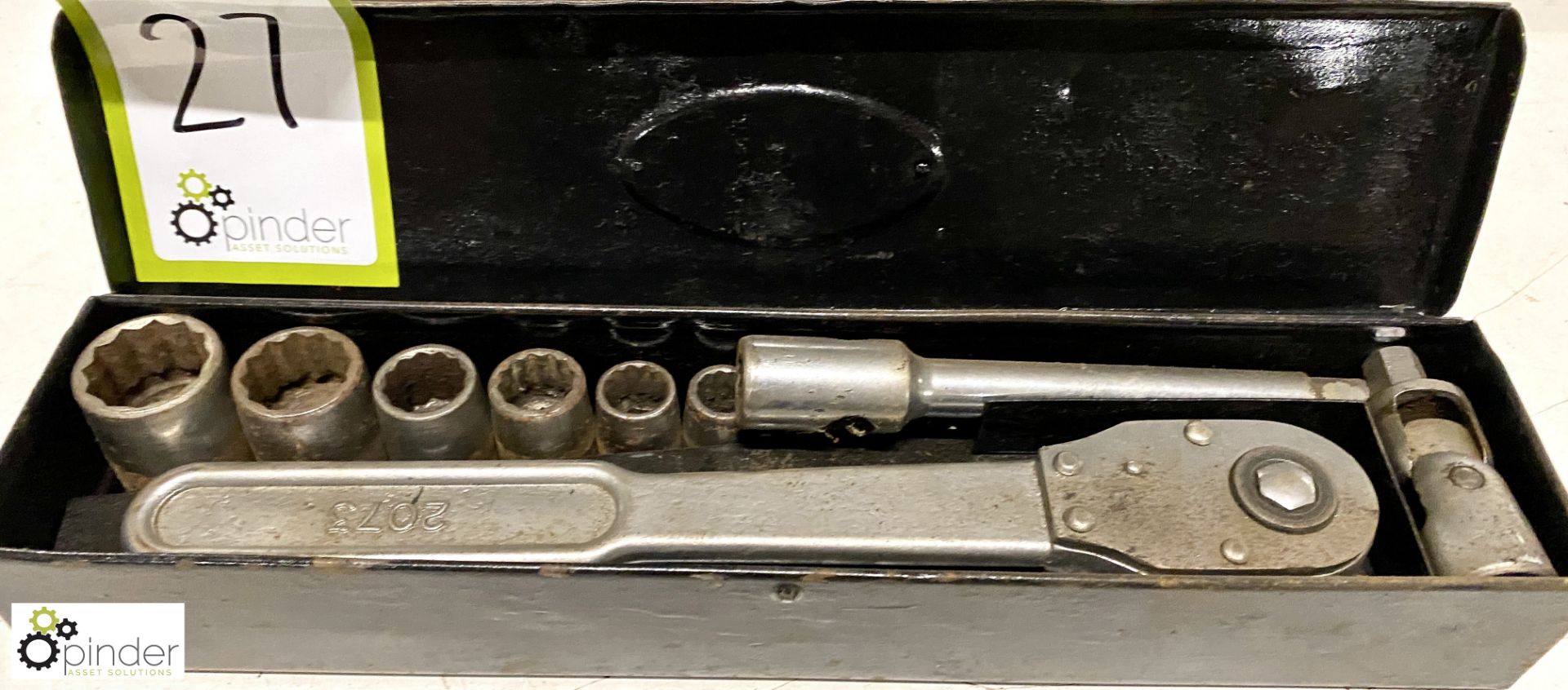 Britool 2073 Socket Set, with metal case