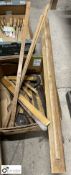 Quantity various wooden Rules, T-Square, Tape Measures, etc, to box