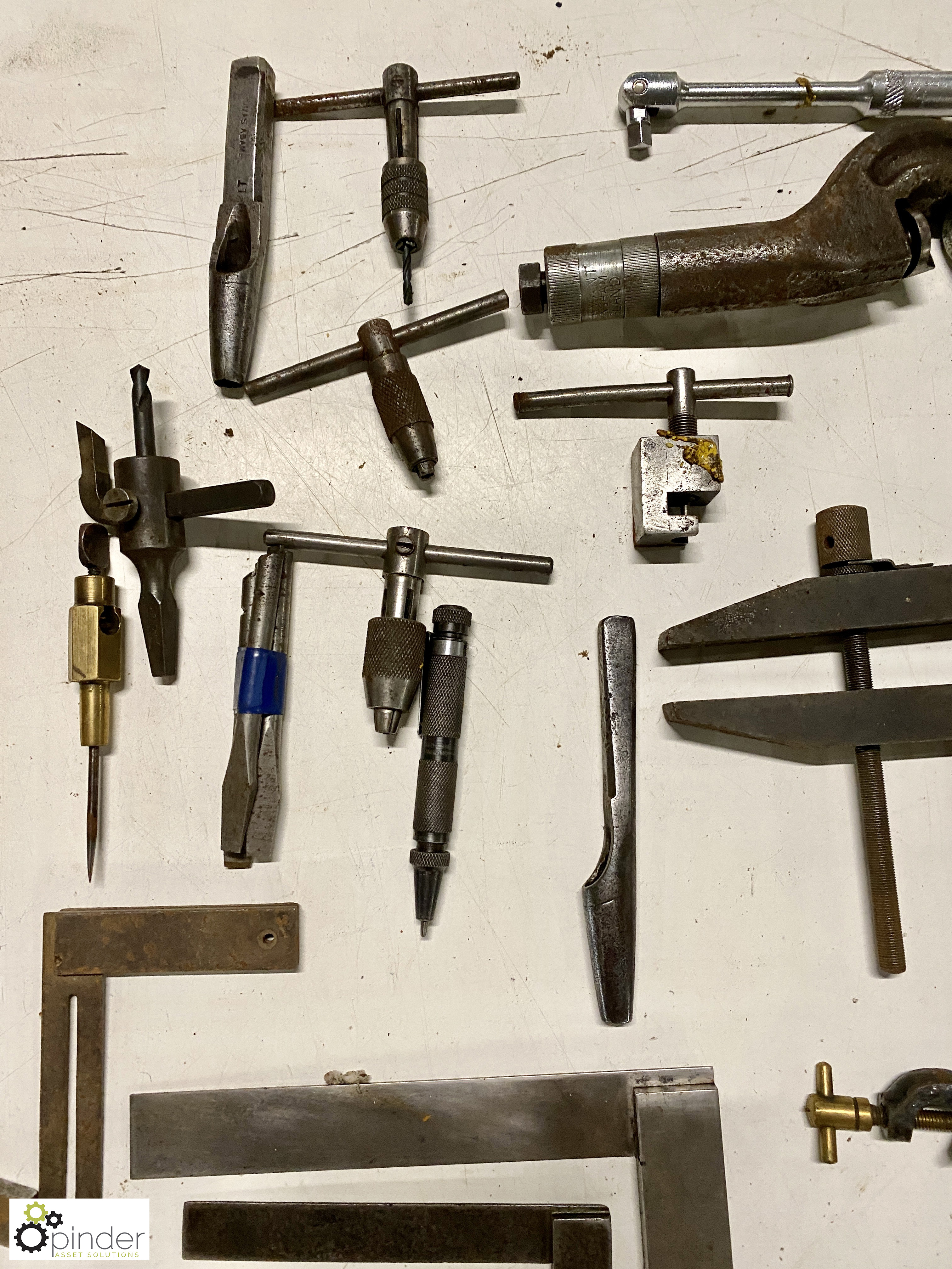 Quantity various Engineering Tooling including punches, nut splitters, rules, micrometer, to and - Image 4 of 12