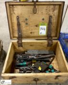 Quantity antique Drill Bits, Punches, Pliers, Nut Splitters, etc