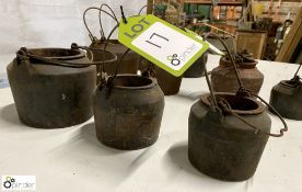 3 various cast iron Glue Pots