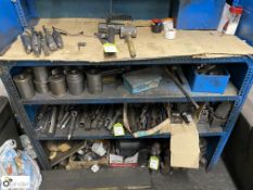 Quantity Collets, Centres, Tool Holder, Collars, Chuck Jaws, to 4 shelves