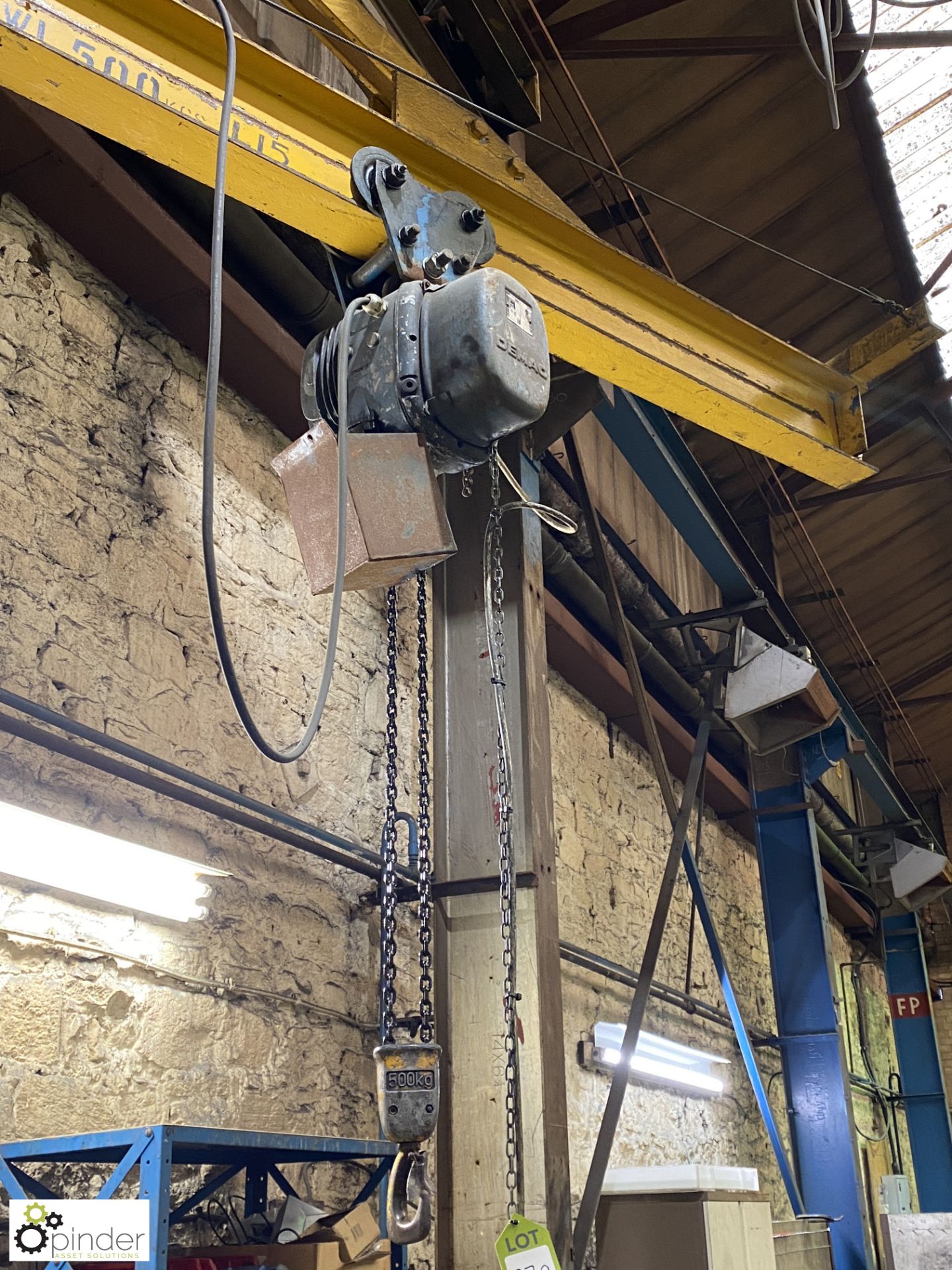 Demag Electric Chain Hoist, 500kg, 415volts, with girder runner