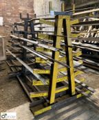 Fabricated 8-tier double sided Stock Rack, 3380mm x 1300mm x 1690mm (contents not included) (located