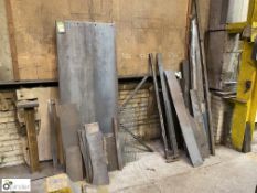Quantity various Steel Offcuts, to wall side, as lotted