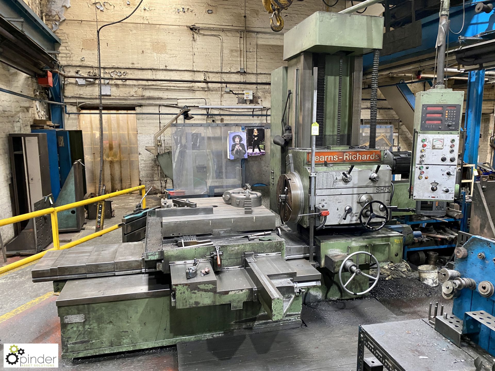Kearns-Richards SH75 Horizontal Borer, 415volts, serial number 7170, slotted table 1000mm x - Image 2 of 18