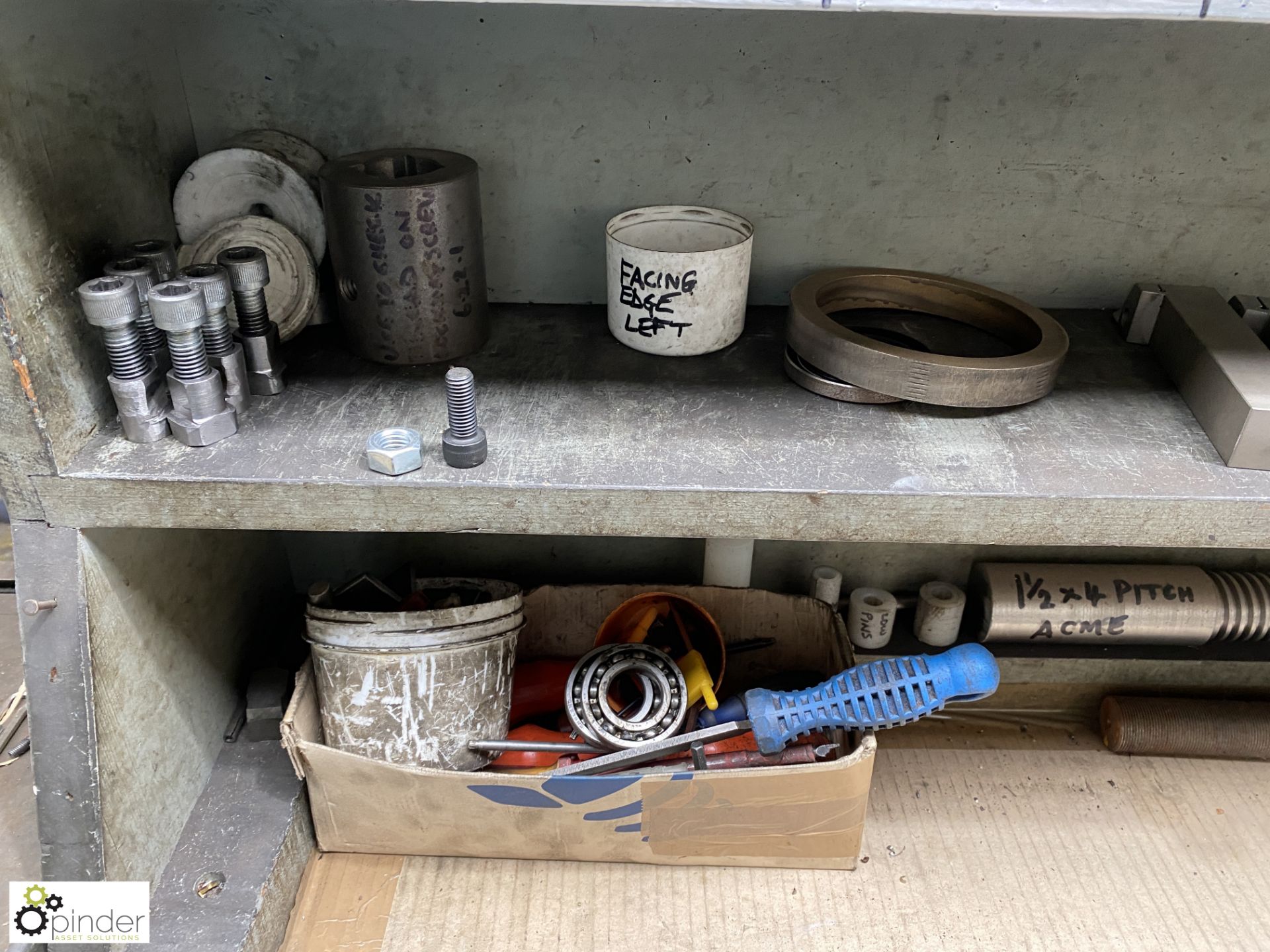 Quantity various Lathe Cutting Tools, Tool Holders, etc, to 2 shelves - Image 5 of 6