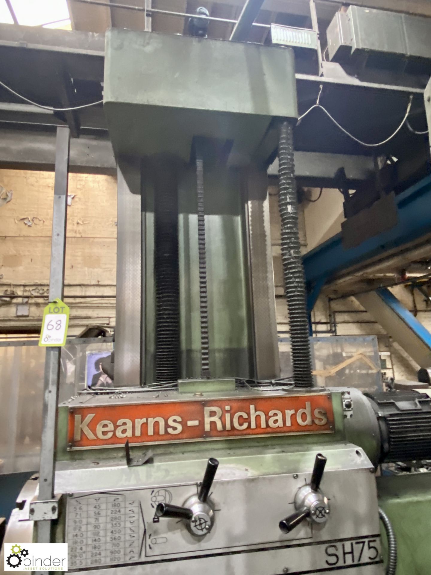 Kearns-Richards SH75 Horizontal Borer, 415volts, serial number 7170, slotted table 1000mm x - Image 8 of 18