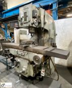 Arno Nomo Vertical Milling Machine, serial number 66526, slotted table 1850mm x 425, machine vice