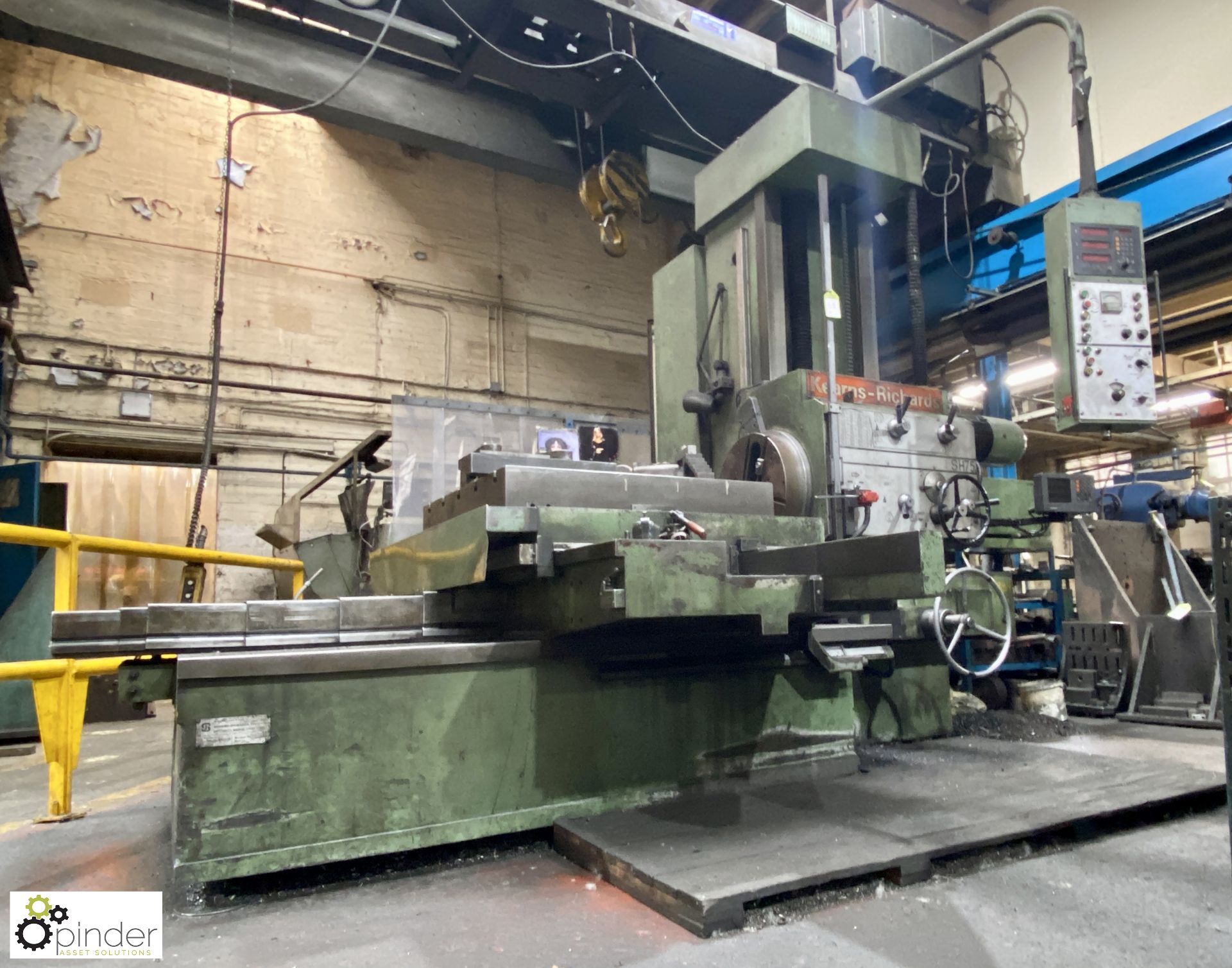 Kearns-Richards SH75 Horizontal Borer, 415volts, serial number 7170, slotted table 1000mm x - Image 4 of 18
