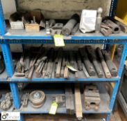 Quantity various Tooling including boring bars, lathe tools, cutters, etc, to 3 shelves
