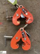 2 Tiger Beam Clamps, 1000kg capacity