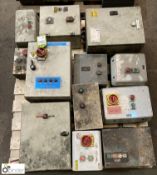 12 various Isolator Boxes, Control Boxes, to pallet