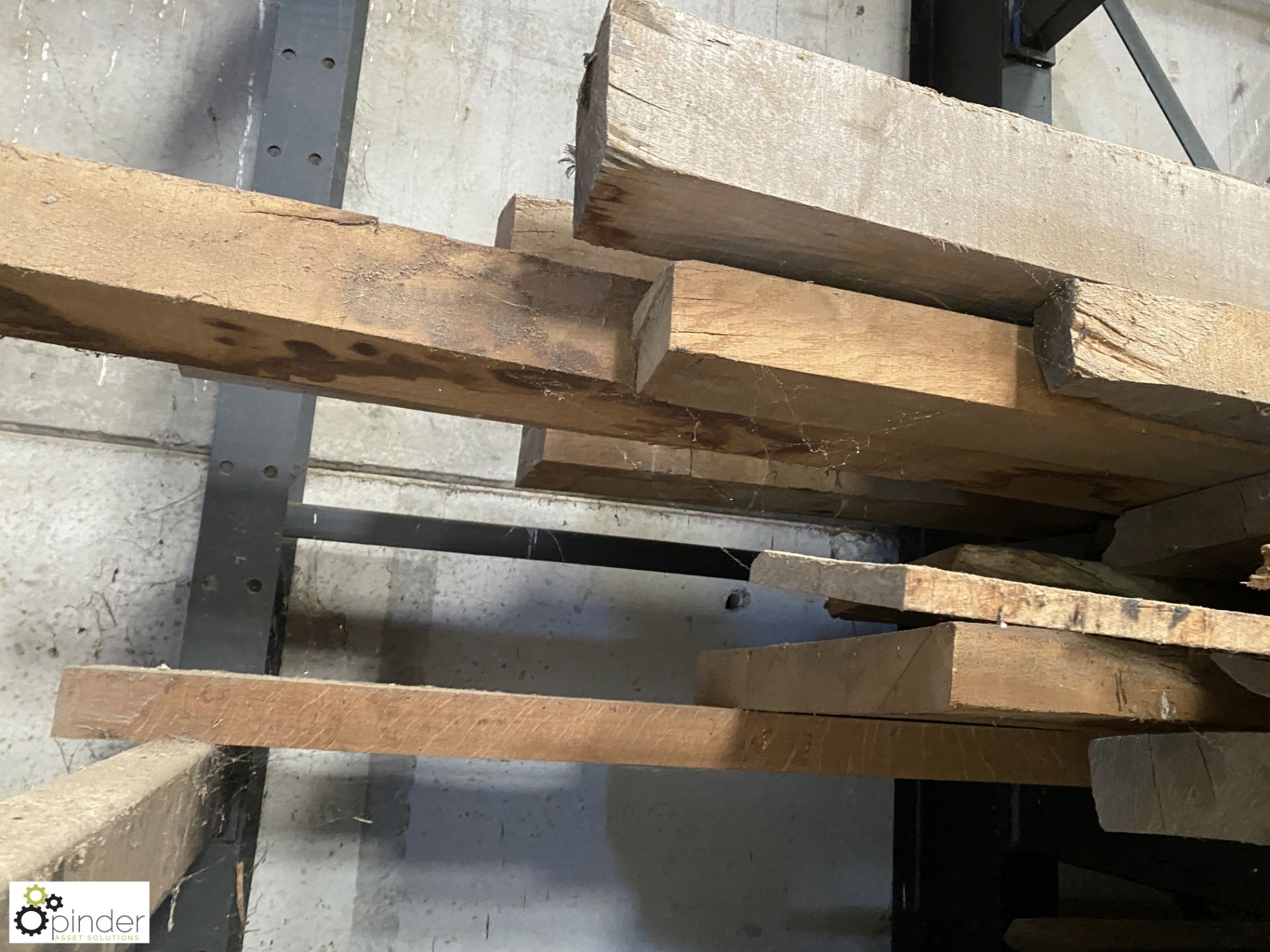 Quantity various sized Oak and Softwood Beams, up to 4800mm, to shelf - Image 8 of 10