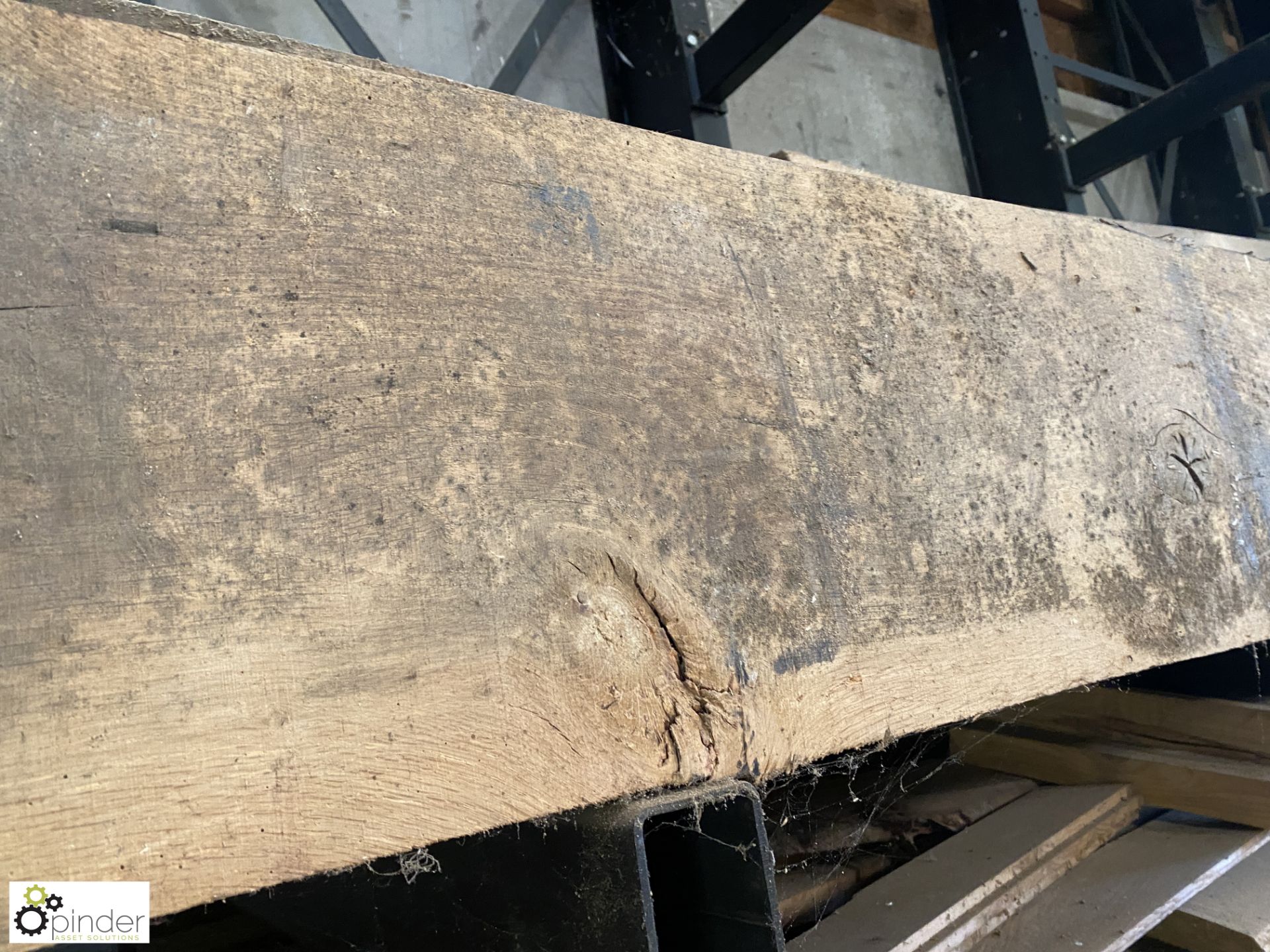 Quantity various sized Oak and Softwood Beams, up to 4800mm, to shelf - Image 9 of 10