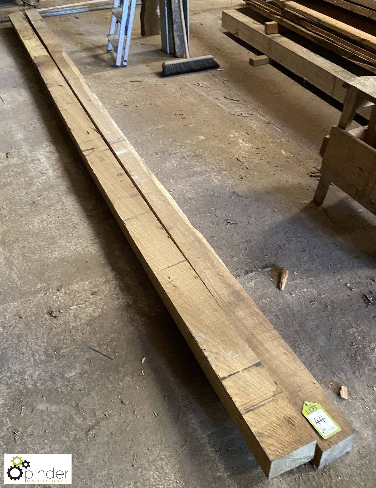 2 air dried Oak Beams, 5100mm x 130mm x 90mm