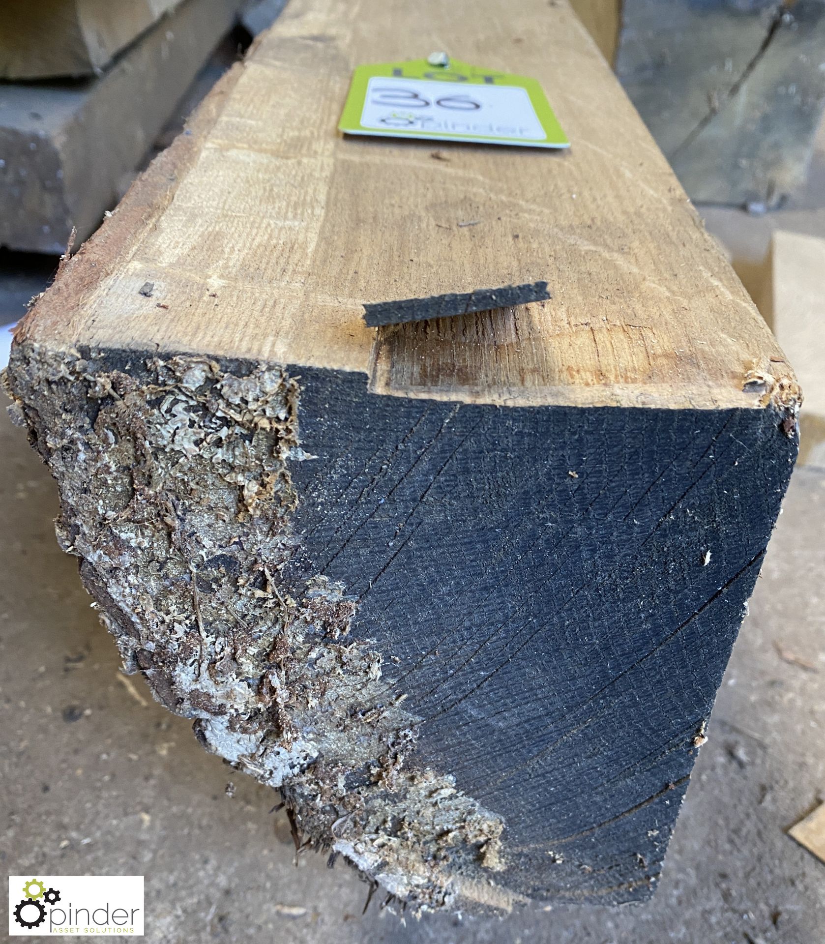 Air dried Oak Beam, 4450mm x 145mm x 140mm - Image 3 of 4