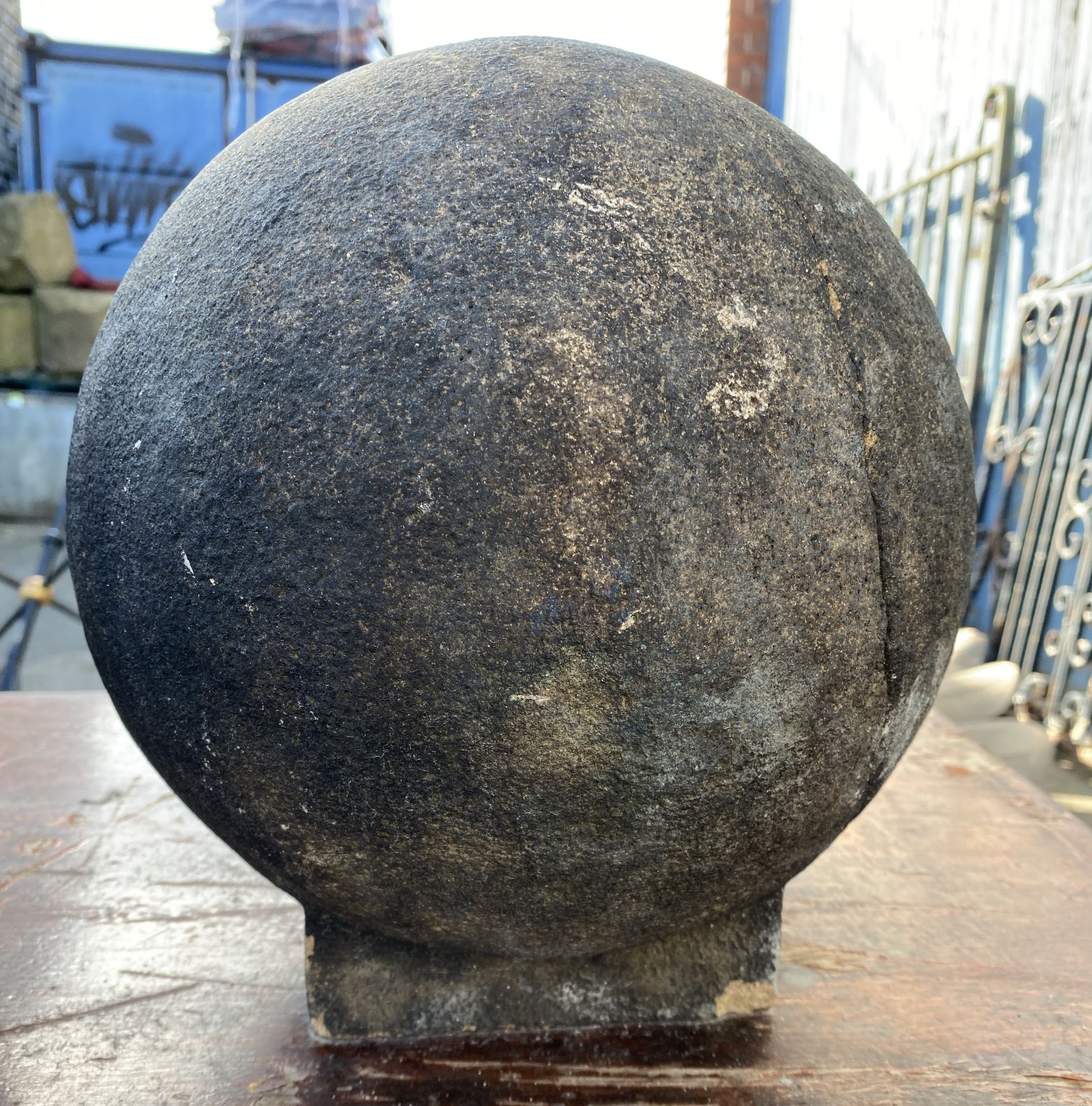 A pair of Yorkshire stone Ball Finials, approx. 11 - Image 2 of 5