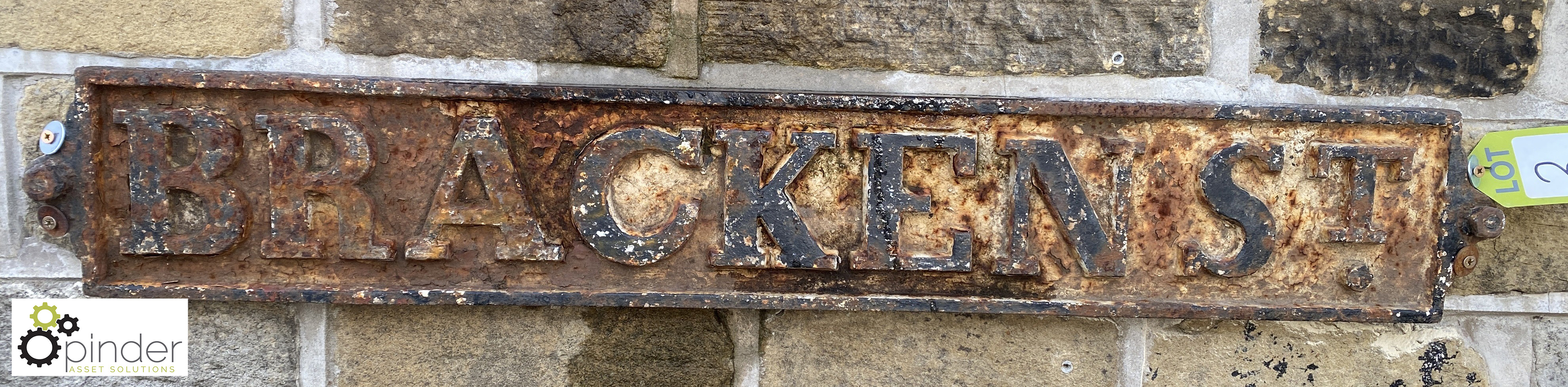 A Georgian cast iron Road Sign “Bracken Street”, a - Image 2 of 3