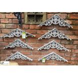 7 cast metal conservatory Roof Brackets with flora