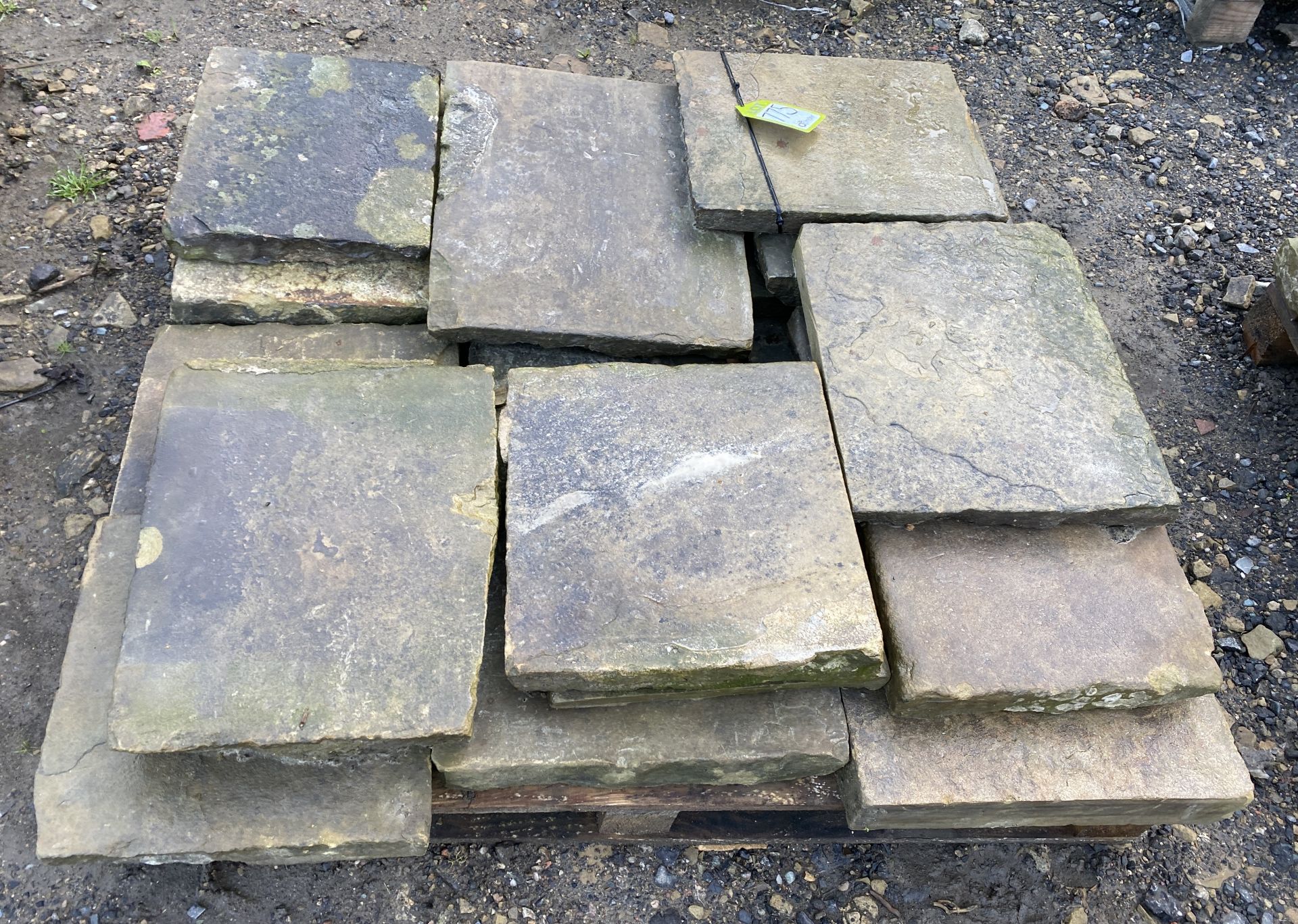 A pallet of antique reclaimed Yorkshire stone Flags, approx. 2.4m² (Lot Location: Deep Lane, - Image 5 of 6