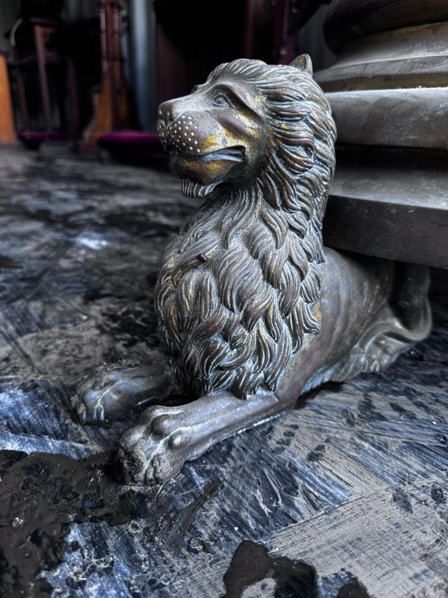 A gothic bronze Eagle Lectern with inscription "To - Image 7 of 14