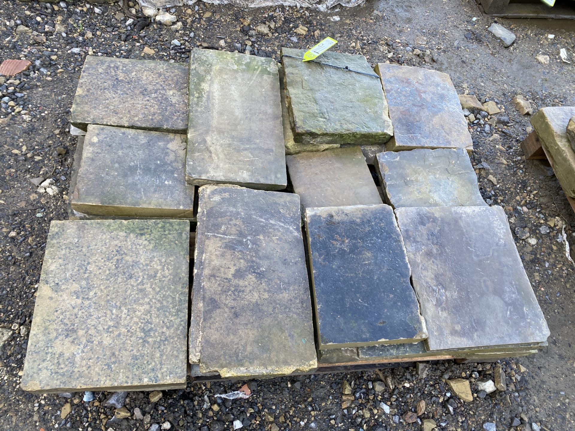 A pallet of antique reclaimed Yorkshire stone Flags, approx. 2.4m² (Lot Location: Deep Lane, - Image 5 of 6