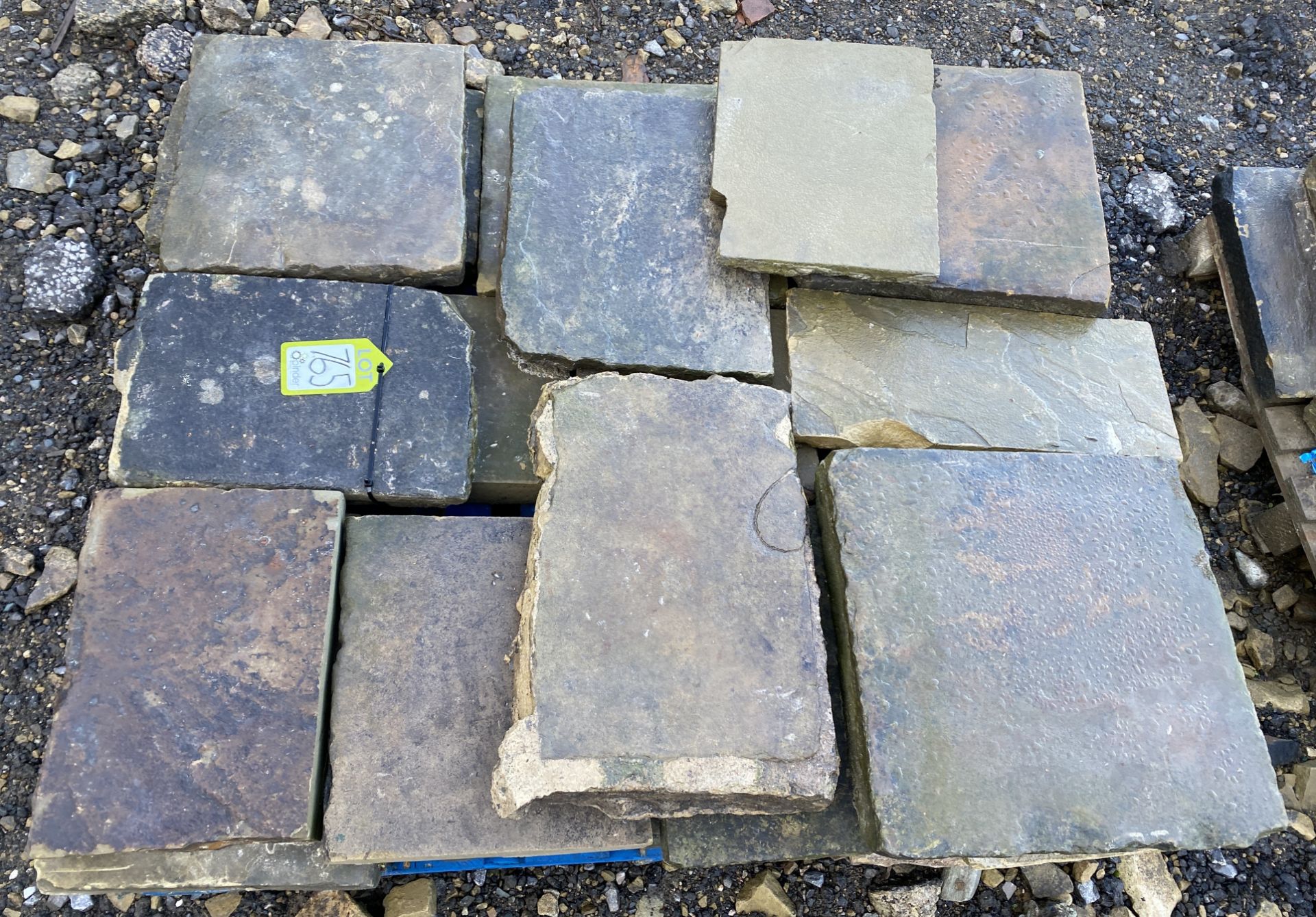 A pallet of antique reclaimed Yorkshire stone Flags, approx. 2.4m² (Lot Location: Deep Lane, - Image 2 of 5