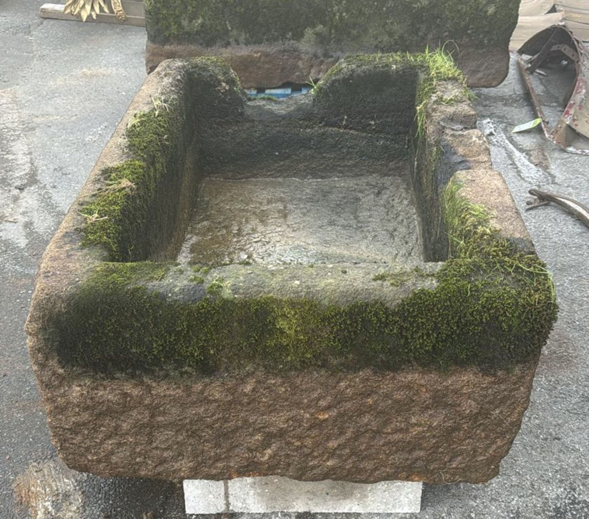 A carved Yorkshire gritstone Trough, circa 1800's, - Image 2 of 9
