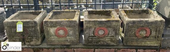 A matching set of 4 reconstituted stone Planters w