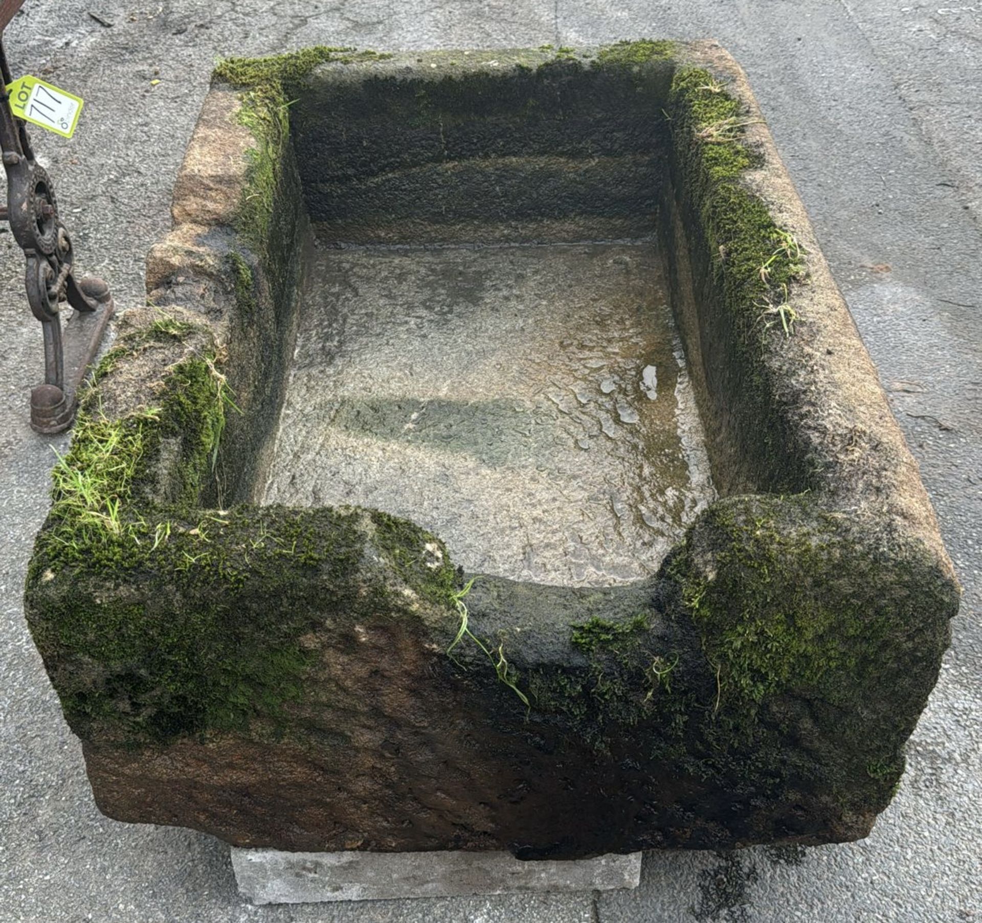 A carved Yorkshire gritstone Trough, circa 1800's,