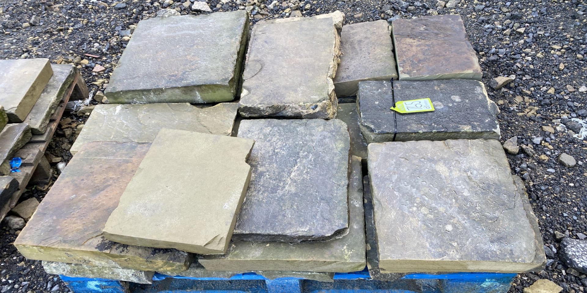 A pallet of antique reclaimed Yorkshire stone Flags, approx. 2.4m² (Lot Location: Deep Lane, - Image 4 of 5