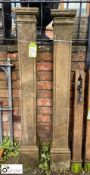 A pair of decorative Yorkshire stone Columns with
