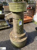 A round Yorkshire stone Sundial with original bron