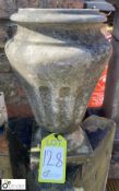 A statuary white marble art deco carved Urn, circa