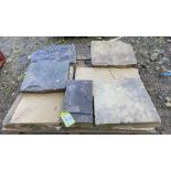 A pallet of antique reclaimed Yorkshire stone Flags, approx. 2.4m² (Lot Location: Deep Lane,