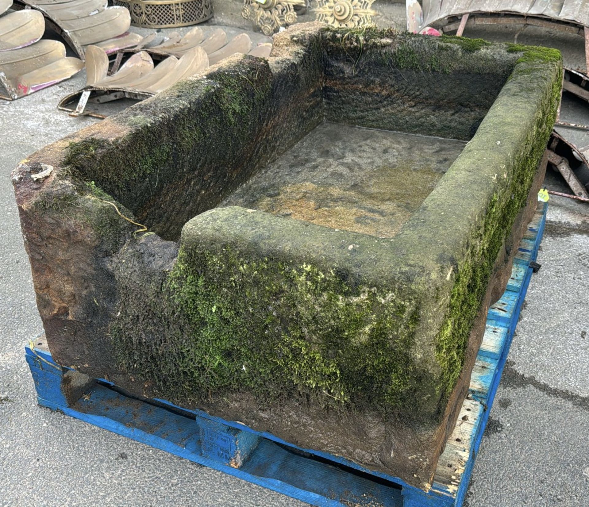 A carved Yorkshire gritstone Trough, circa 1800's, - Image 4 of 8