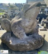 A large reconstituted stone frog Water Feature, ci