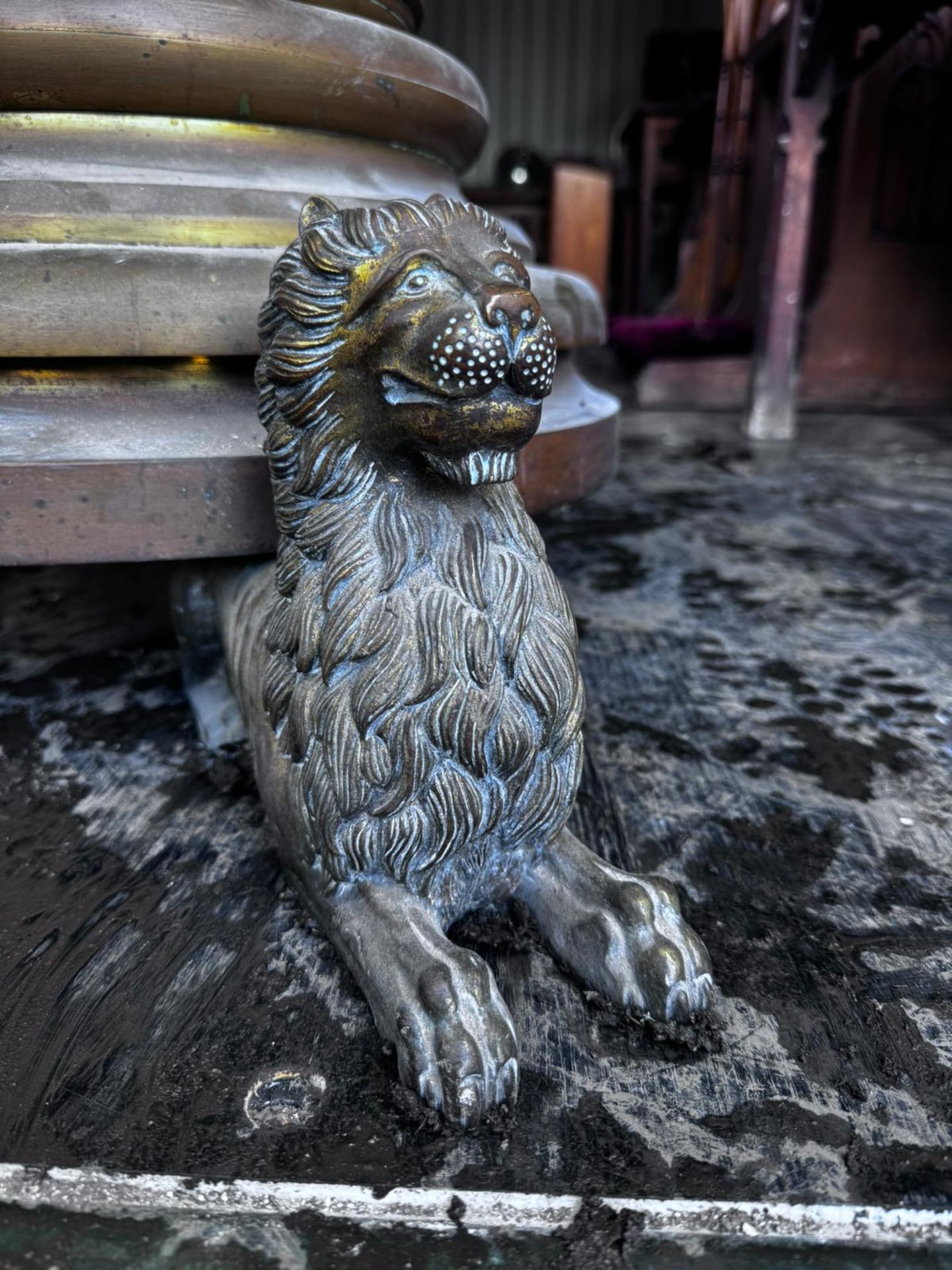 A gothic bronze Eagle Lectern with inscription "To - Image 4 of 14