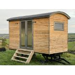 Hand crafted unique traditional Shepherds Hut, wit