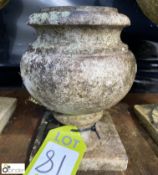 A statuary white marble Urn, circa 1880’s, approx.