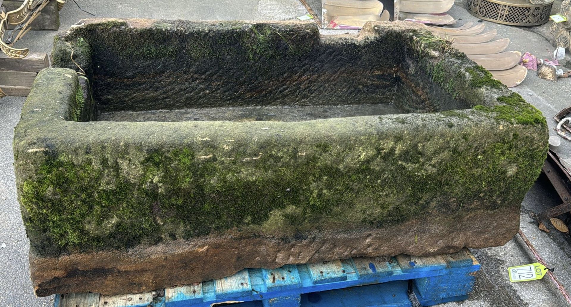 A carved Yorkshire gritstone Trough, circa 1800's, - Image 2 of 8